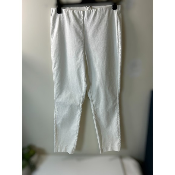 Rag & Bone Simone Slim Ankle Pants White‎ Cropped Pants Stretch Casual Size 10 - Picture 2 of 12